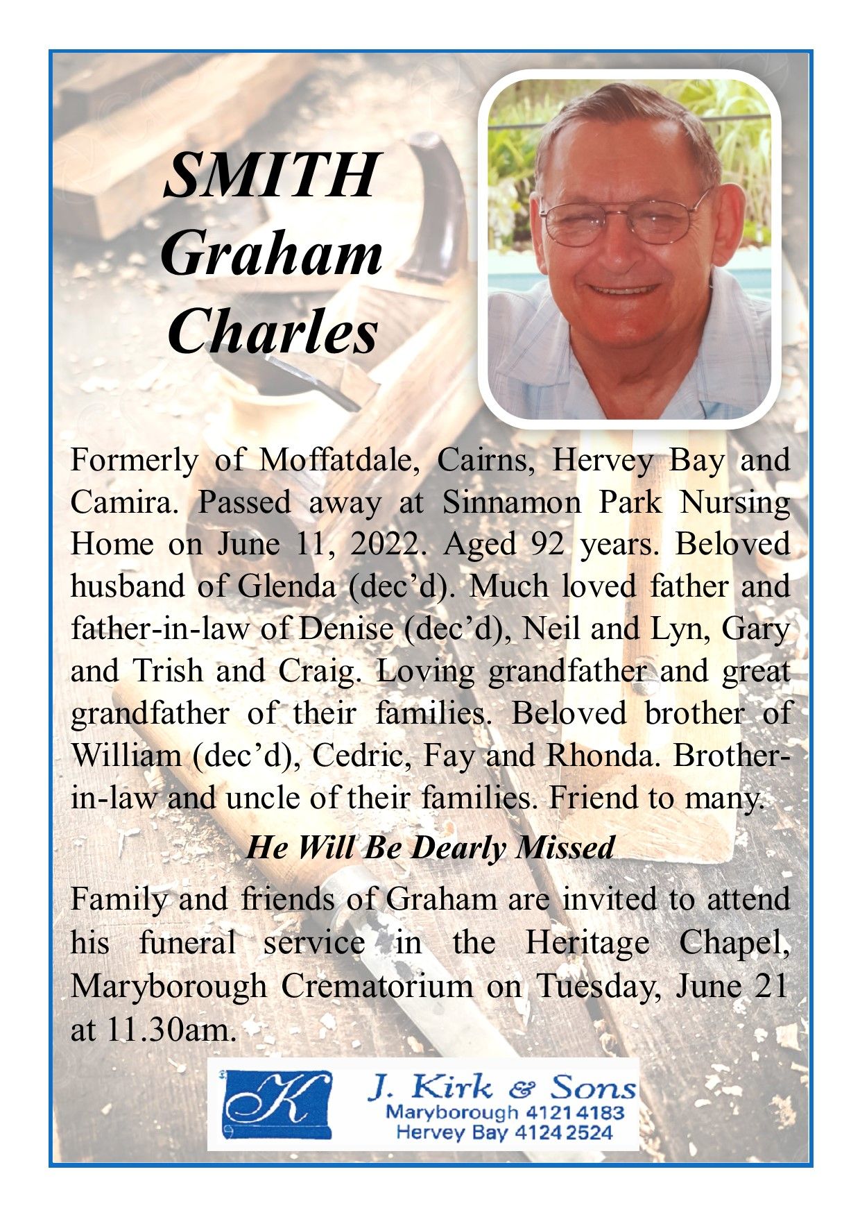 Funeral Notices and Memorials | Hervey Bay and Maryborough